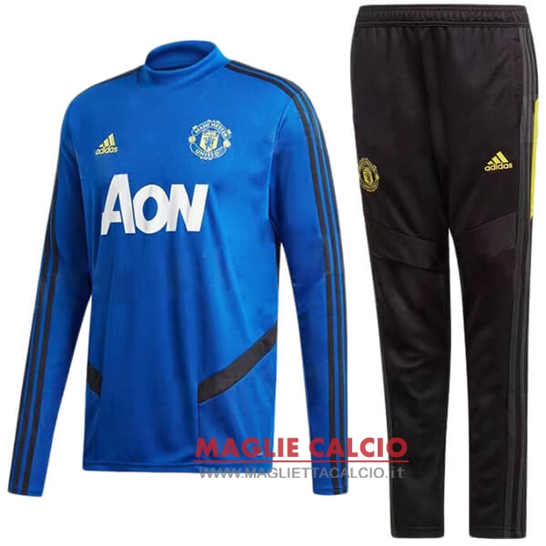 nuova manchester united insieme completo blu nero giacca 2019-2020