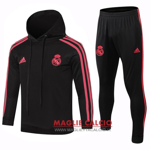 nuova real madrid insieme completo rosso nero bambino giacca 2018-2019