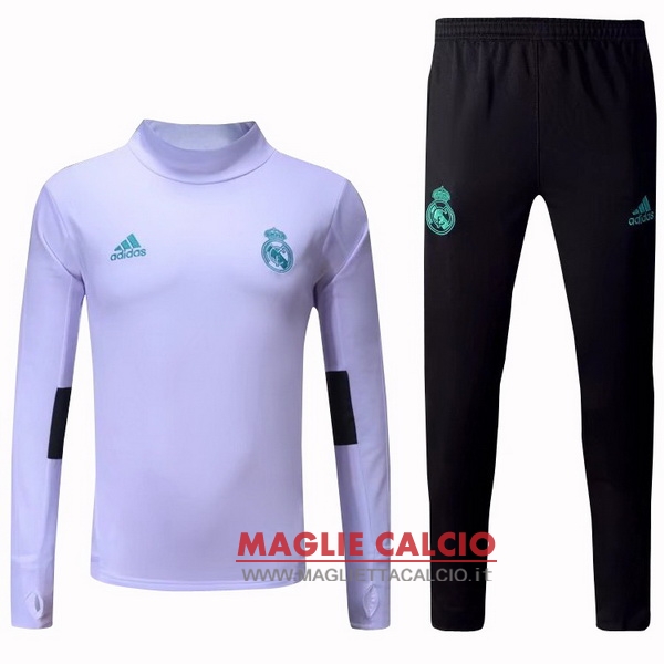 nuova real madrid insieme completo bianco nero verde giacca 2017-2018