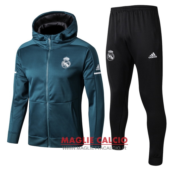 nuova real madrid set completo blu giacca 2017-2018