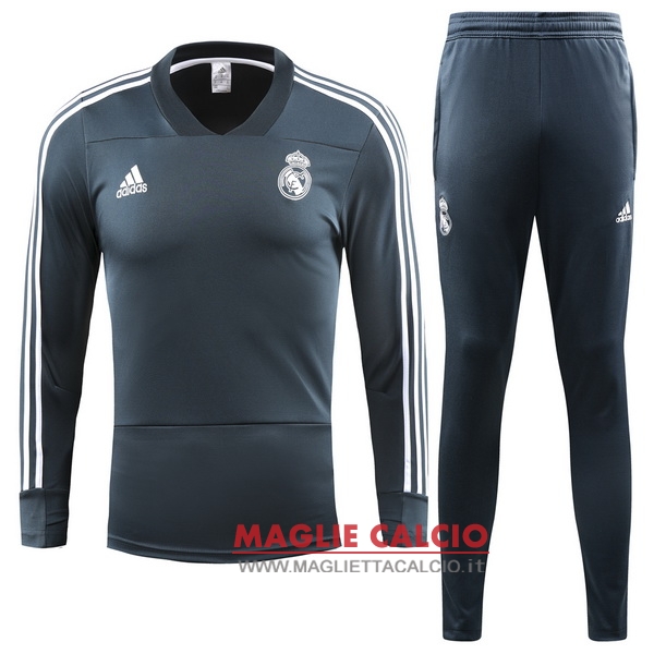 nuova real madrid insieme completo blu navy giacca 2018-2019