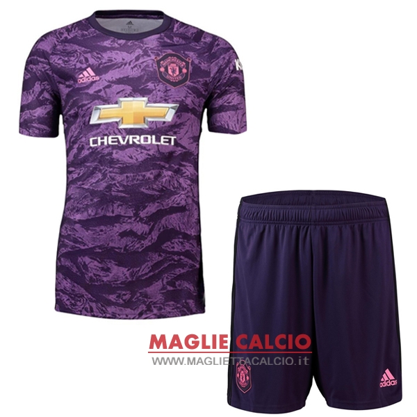 nuova maglietta manchester united bambino portiere 2019-2020 purpureo