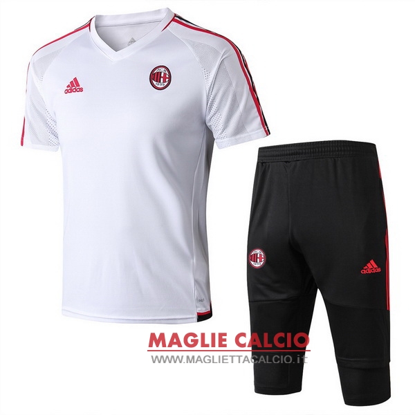 nuova formazione set completo divisione magliette ac milan 2017-2018 bianco