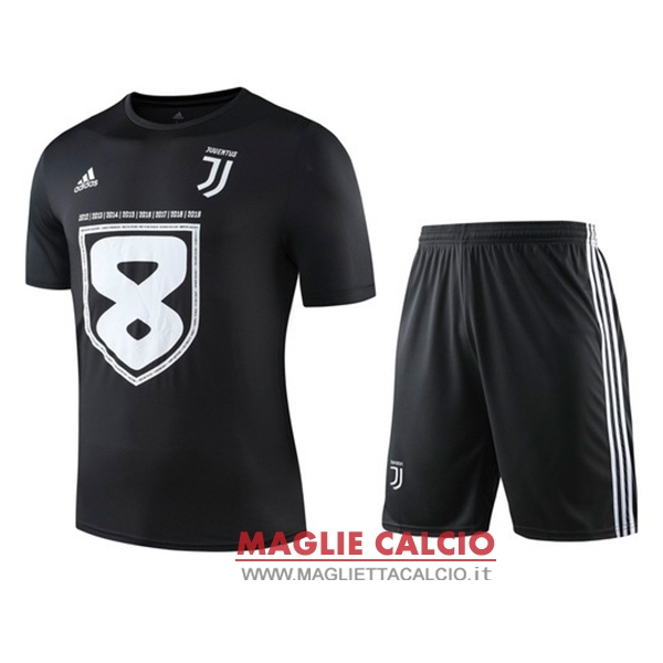 nuova formazione set completo divisione magliette juventus 2019-2020 nero bianco