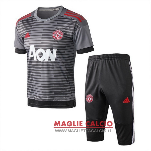 nuova formazione set completo divisione magliette manchester united 2018-2019 grigio