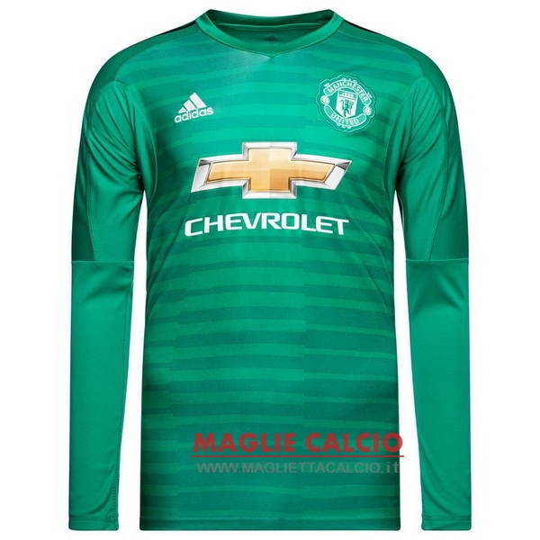 nuova portiere divisione magliette manica lunga manchester united 2018-2019 verde