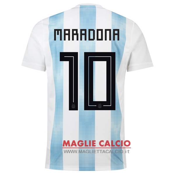 nuova maglietta argentina 2018 maradona 10 prima