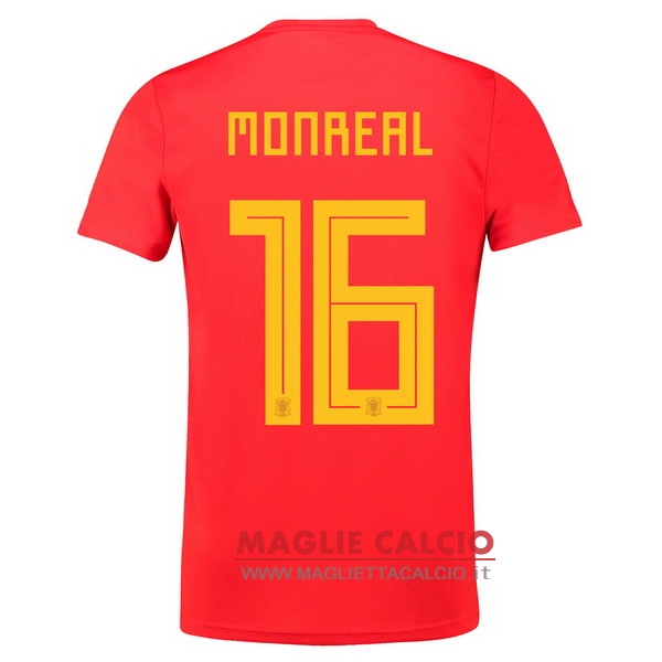 maglietta spagna 2018 monreal 16 prima