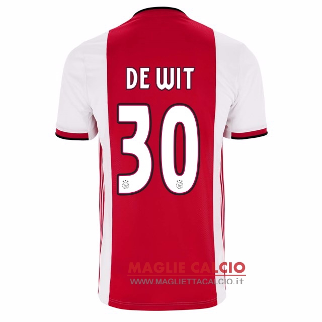 nuova maglietta ajax 2019-2020 de wit 30 prima