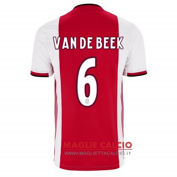 nuova maglietta ajax 2019-2020 van de beek 6 prima