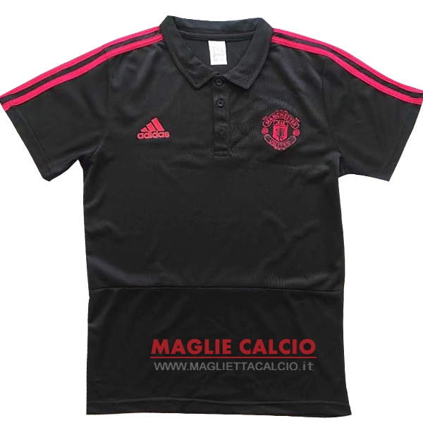 manchester united nero navy rosso magliette polo nuova 2017-2018