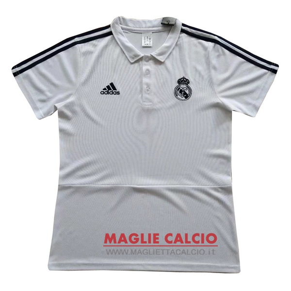 real madrid bianco nero bianco magliette polo nuova 2017-2018