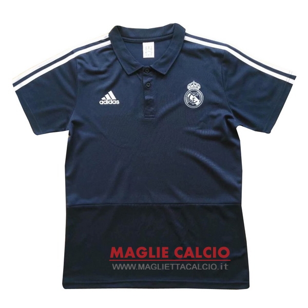 real madrid blu bianco magliette polo nuova 2017-2018