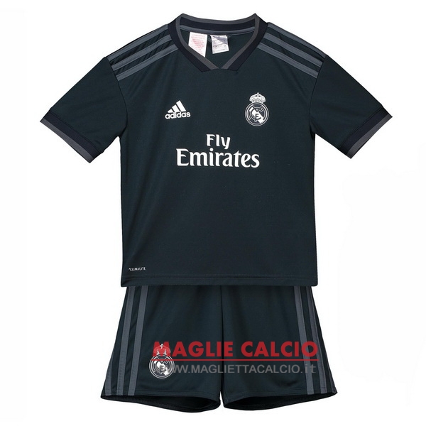 nuova seconda maglietta real madrid set completo bambino 2018-2019