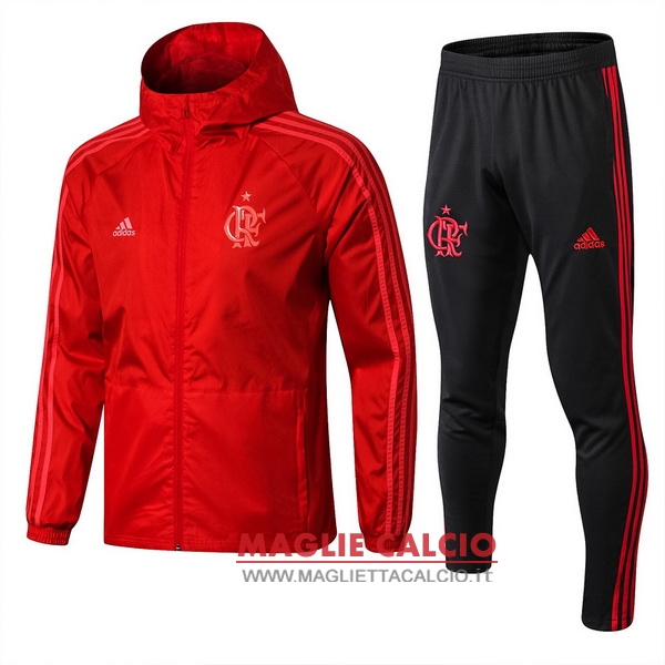 nuova flamengo insieme completo rosso giacca a vento 2018-2019