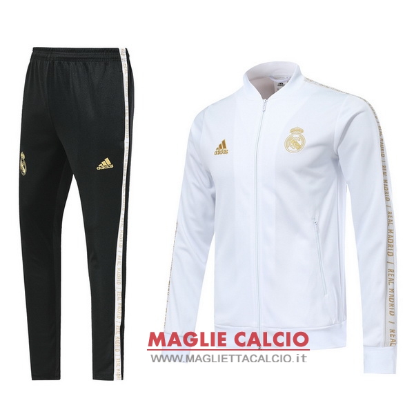 nuova real madrid insieme completo blu bianco giacca 2019-2020