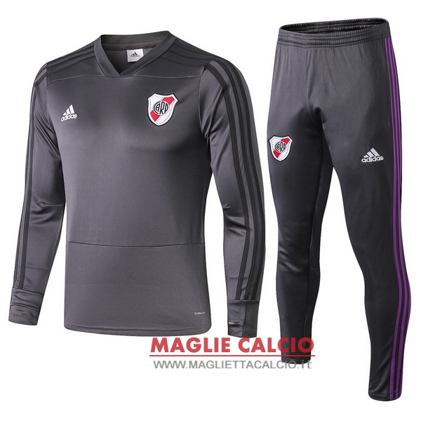 nuova river plate set completo grigio giacca 2018-2019