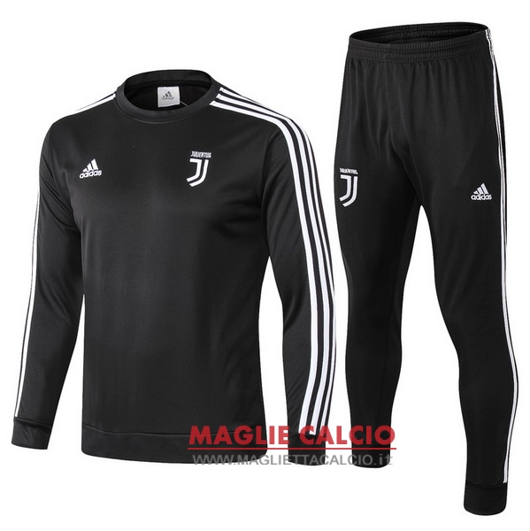 nuova juventus set completo nero bianco woolen giacca 2018-2019