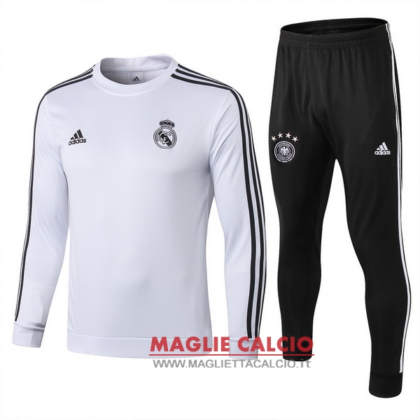 nuova real madrid insieme completo nero bianco nero woolen giacca 2018-2019