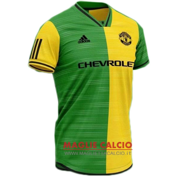 nuova concetto magliette manchester united 2019-2020 giallo verde