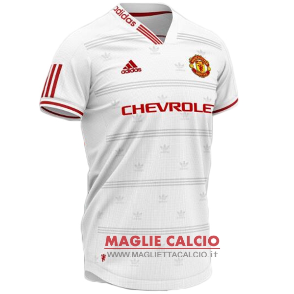 nuova concetto magliette manchester united 2019-2020 bianco rosso