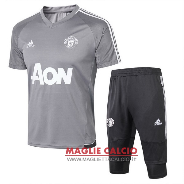 nuova formazione set completo divisione magliette manchester united 2017-2018 grigio