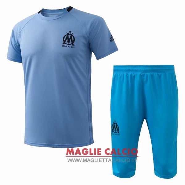 nuova formazione set completo divisione magliette marseille 2017-2018 blu