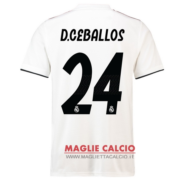 nuova maglietta real madrid 2018-2019 d.ceballos 24 prima