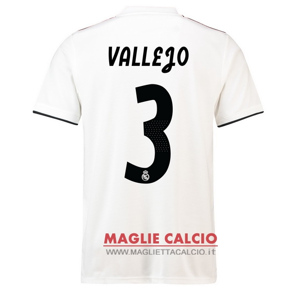 nuova maglietta real madrid 2018-2019 vallejo 3 prima