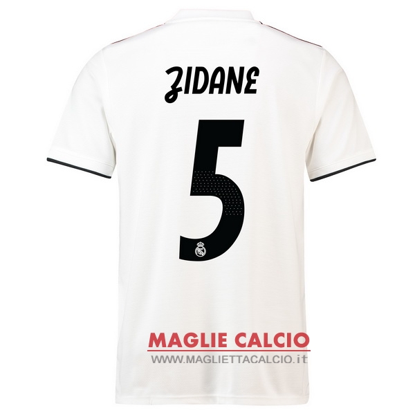 nuova maglietta real madrid 2018-2019 zidane 5 prima