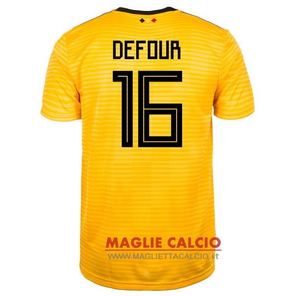 nuova maglietta belgio 2018 defour 16 seconda