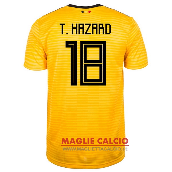 nuova maglietta belgio 2018 t.hazard 18 seconda