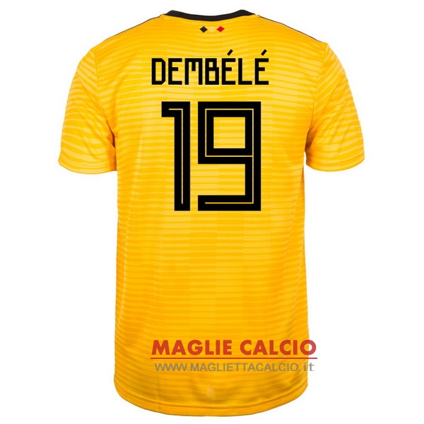 nuova maglietta belgio 2018 dembele 19 seconda