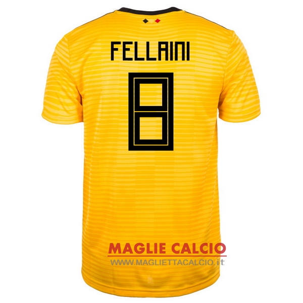 nuova maglietta belgio 2018 fellaini 8 seconda