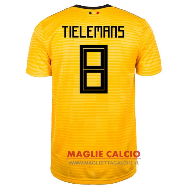 nuova maglietta belgio 2018 tielemans 8 seconda
