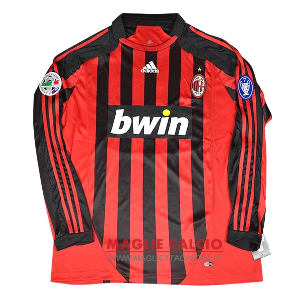 nuova prima divisione magliette manica lunga ac milan retro 2007-2008