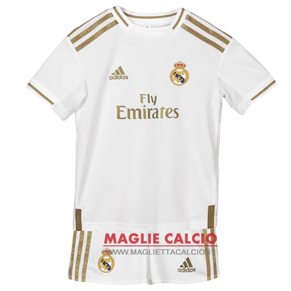 nuova prima maglietta real madrid set completo bambino 2019-2020