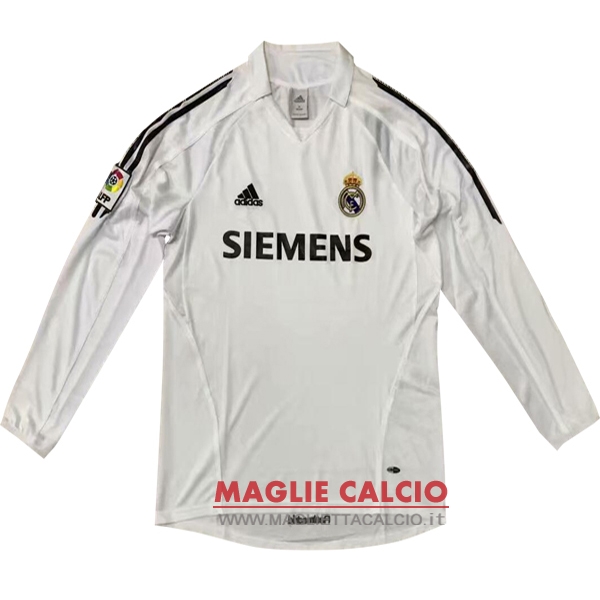 nuova prima magliette real madrid mancia lunga retro 2005-2006