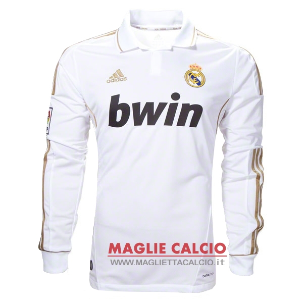 nuova prima magliette real madrid mancia lunga retro 2011-2012