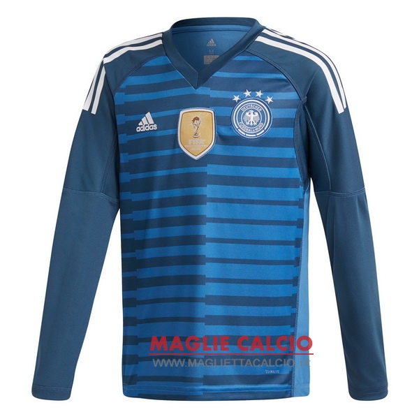 nuova prima divisione manica lunga portiere alemania 2018 blu