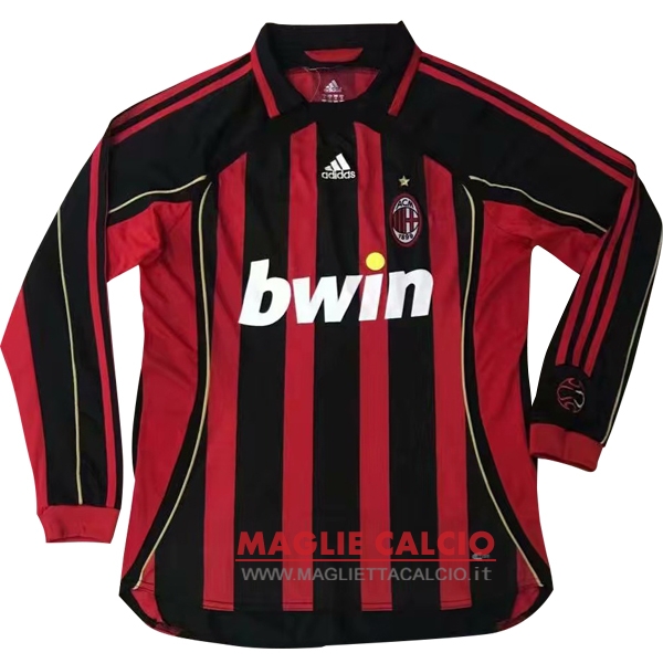 nuova prima divisione magliette manica lunga ac milan retro 2007-2008