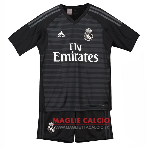 nuova prima maglietta real madrid set completo bambino portiere 2018-2019