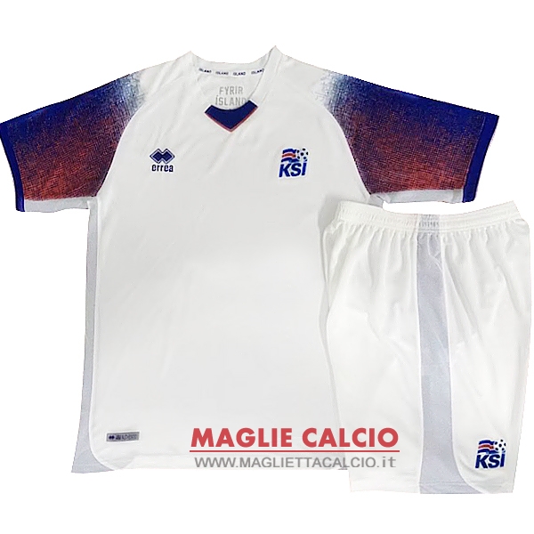 seconda magliette set completo bambino islanda 2018