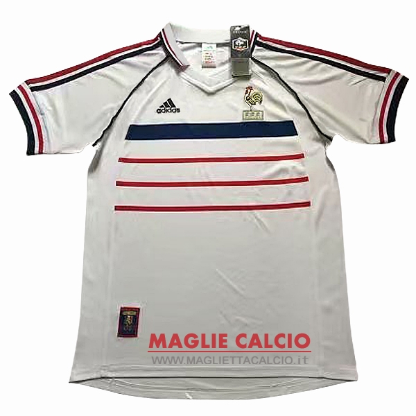 seconda magliette nuova francia retro 1998 bianco