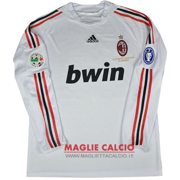 nuova seconda divisione magliette manica lunga ac milan retro 2008-2009