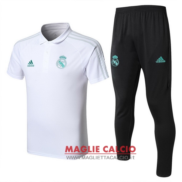 polo set completo maglia real madrid 2017-2018 bianco