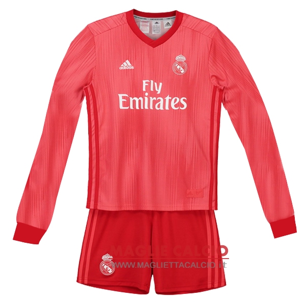 nuova terza divisione magliette bambino manica lunga real madrid 2018-2019