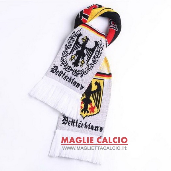 sciarpa calcio germania knit bianco grigio