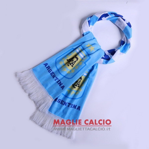 sciarpa calcio argentina knit blu