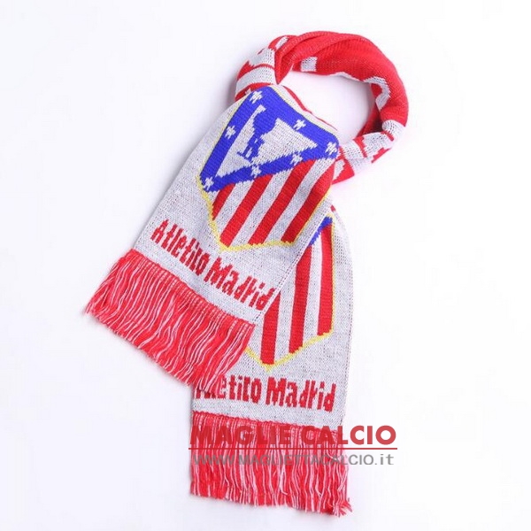 sciarpa calcio atlético de madrid knit rosso